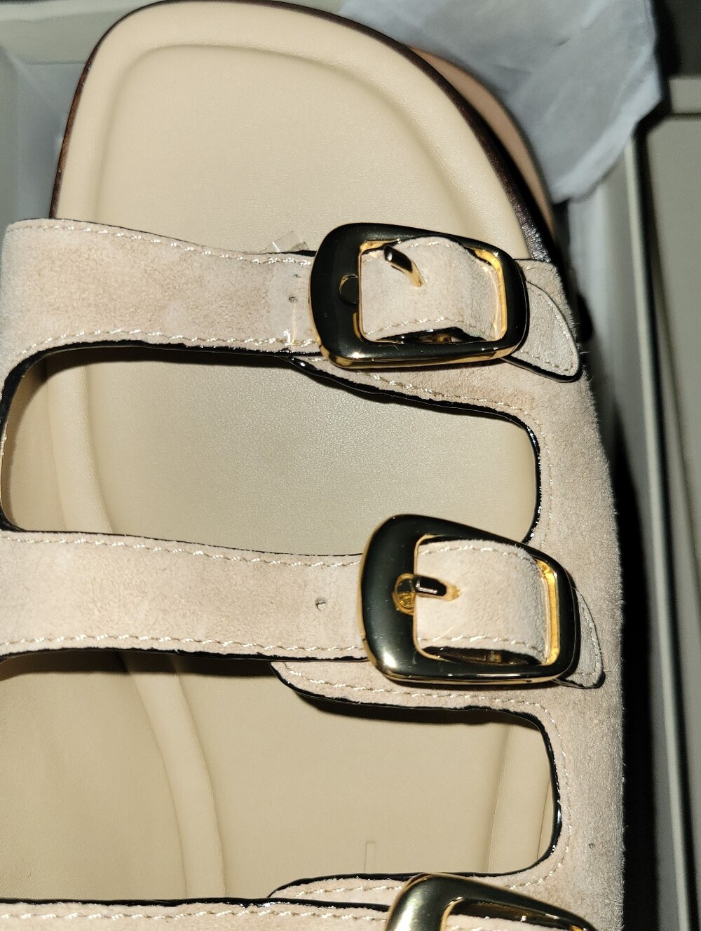 Dolce Vita Bamboo Nubuck Slides - Picture 7 of 9